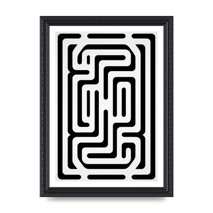 Geometric Illusion in Bold Monochrome Print