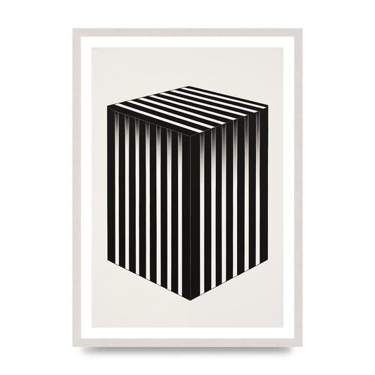 Mesmerizing Geometric Black and White Print