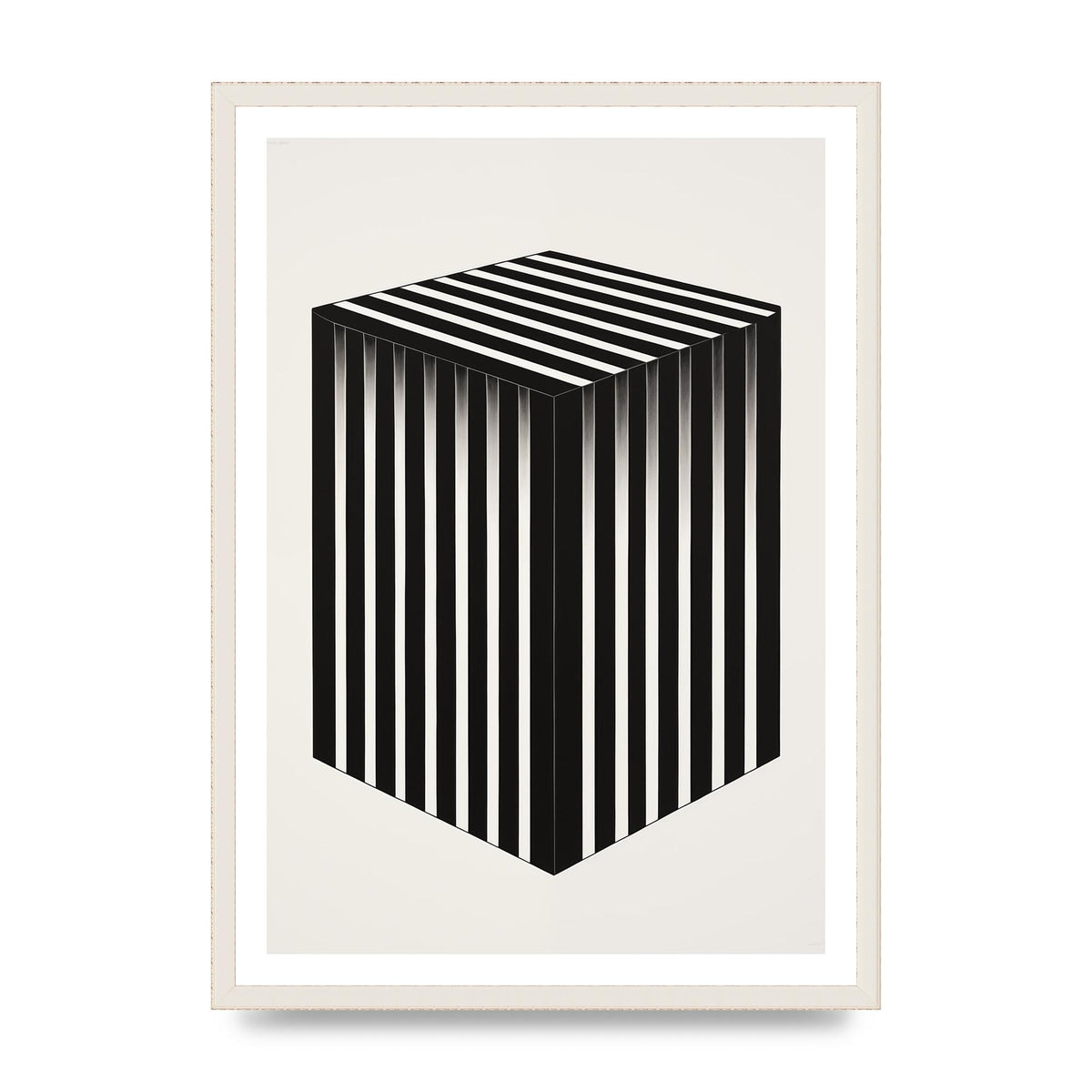 Mesmerizing Geometric Black and White Print