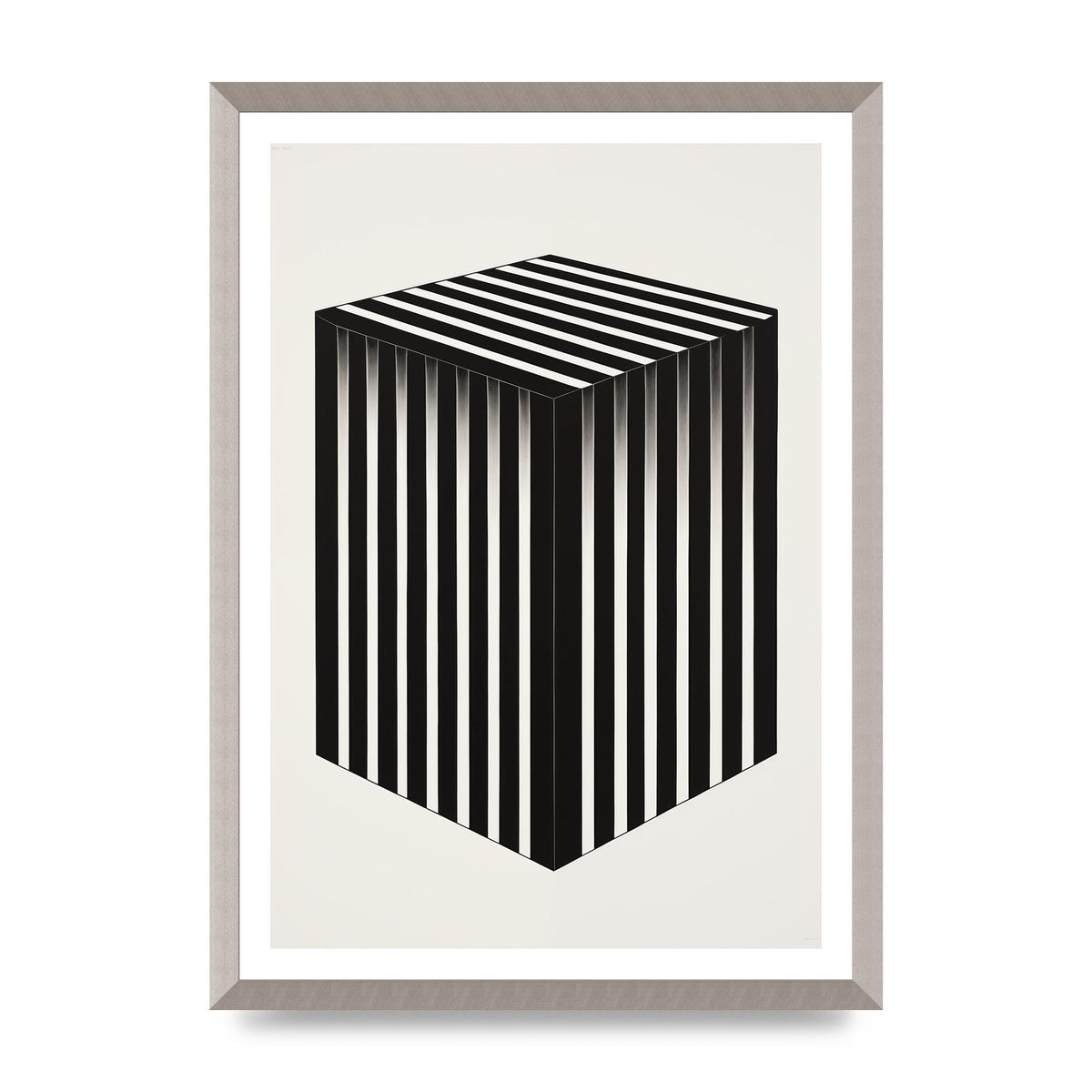 Mesmerizing Geometric Black and White Print