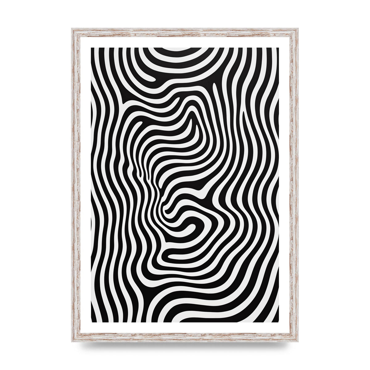 Geometric Form Defying Perception in Black and White