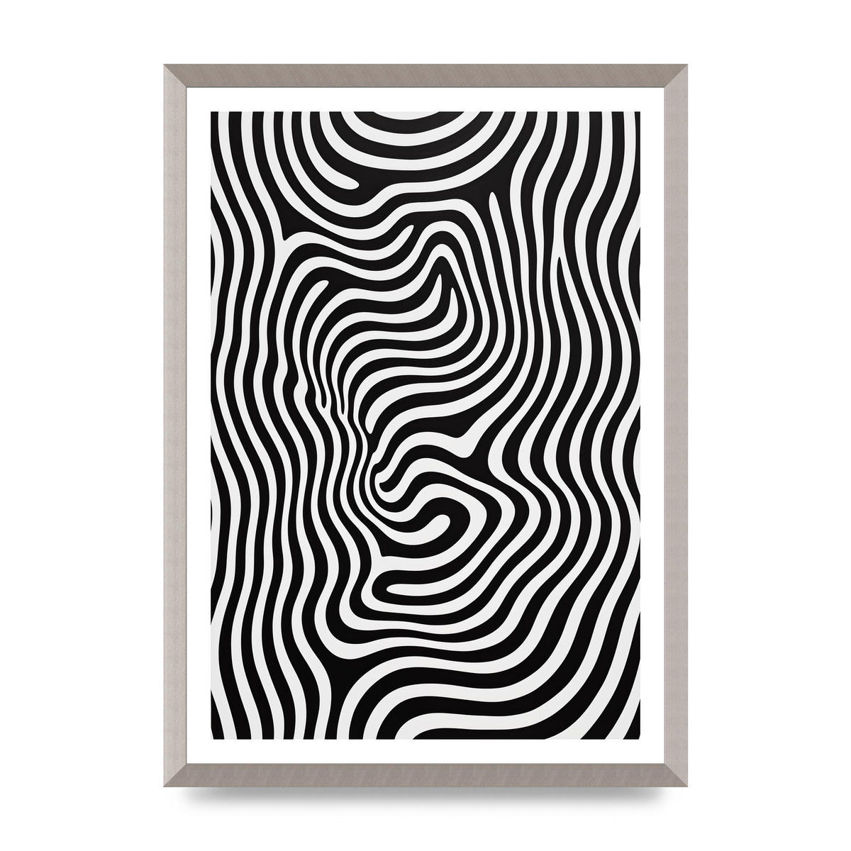 Geometric Form Defying Perception in Black and White
