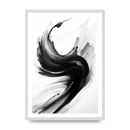 Black and White Waves in Abstract Strokes