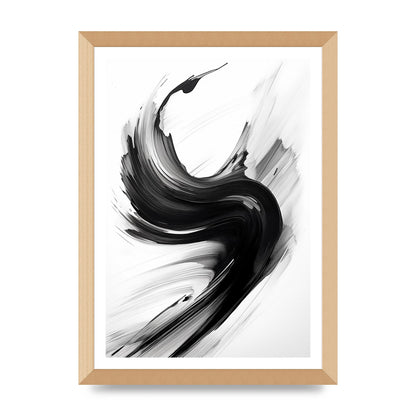 Black and White Waves in Abstract Strokes
