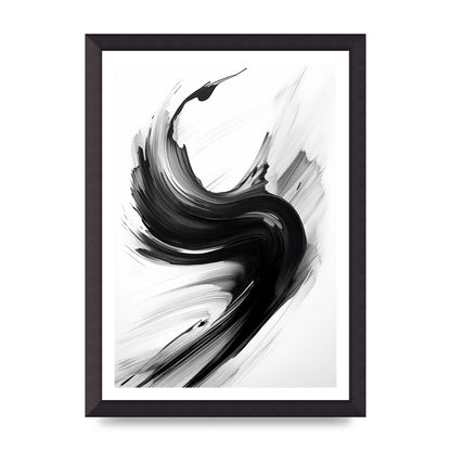 Black and White Waves in Abstract Strokes