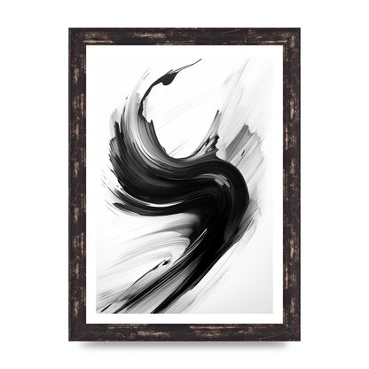 Black and White Waves in Abstract Strokes