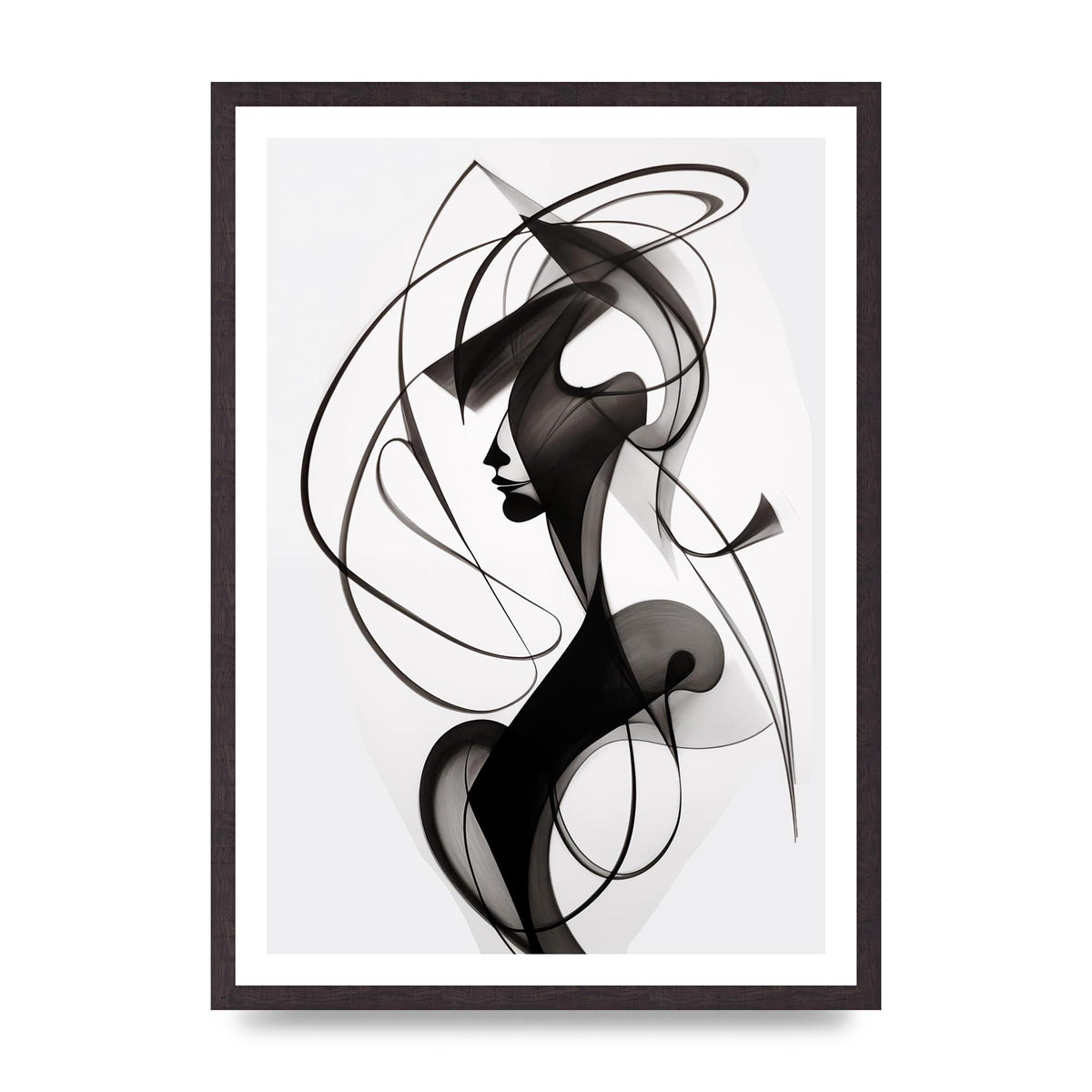 Continuous Line Black and White Sketch