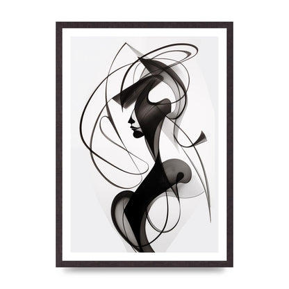 Continuous Line Black and White Sketch
