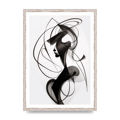 Continuous Line Black and White Sketch