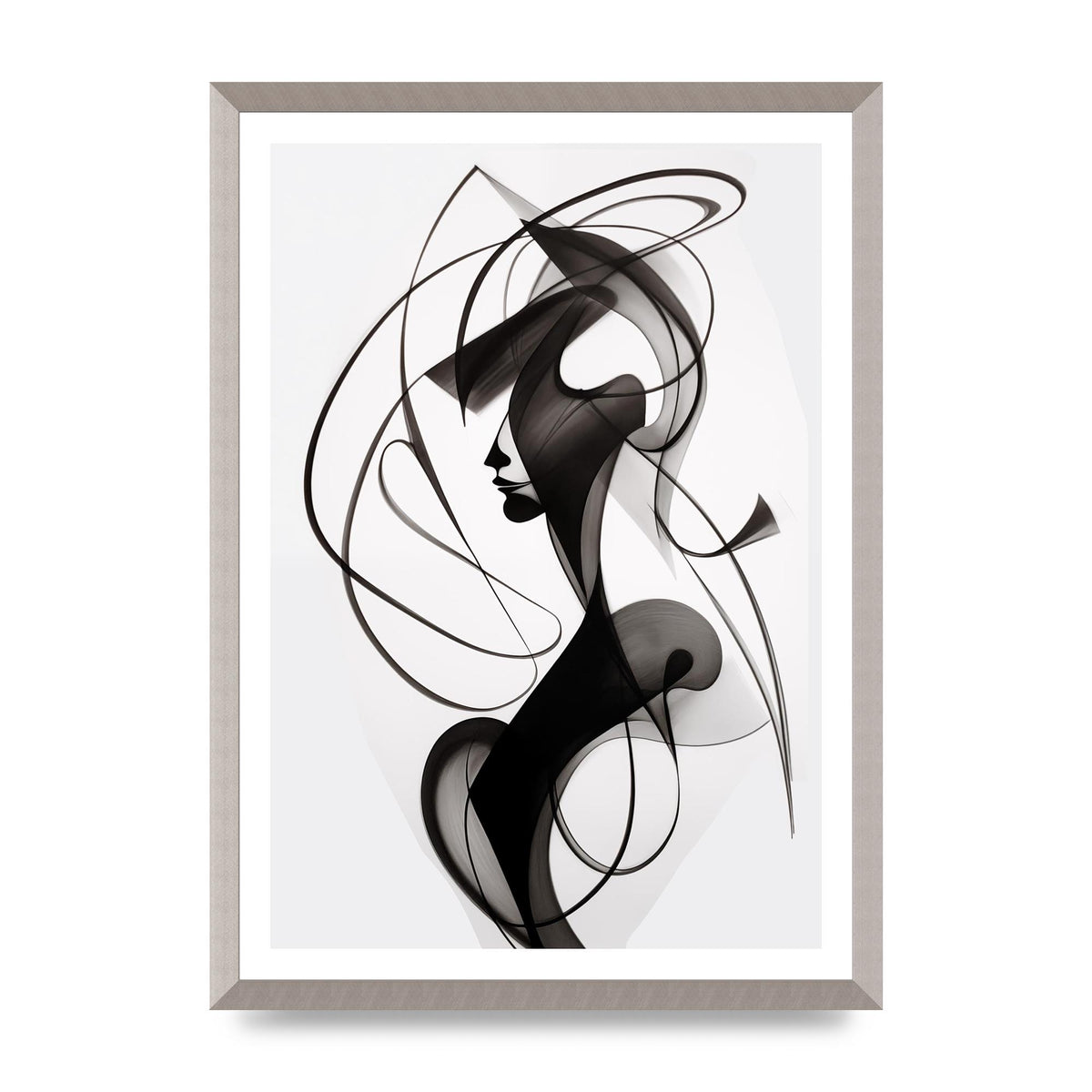 Continuous Line Black and White Sketch
