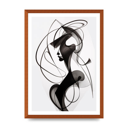 Continuous Line Black and White Sketch