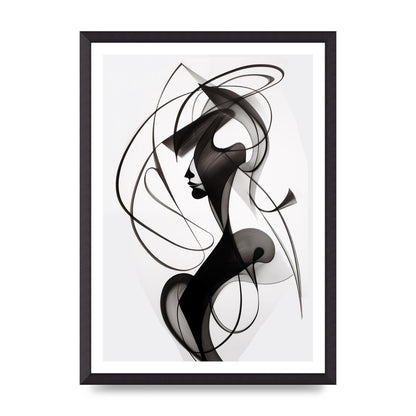 Continuous Line Black and White Sketch