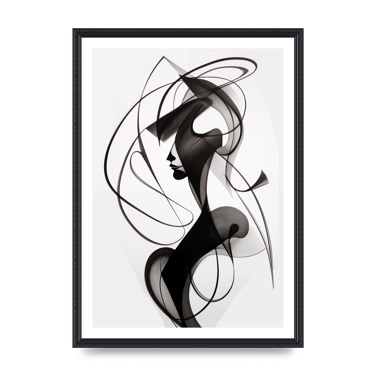 Continuous Line Black and White Sketch