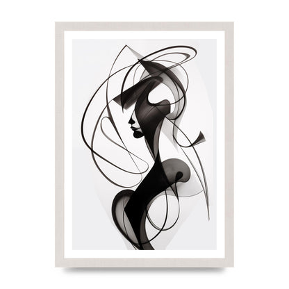 Continuous Line Black and White Sketch