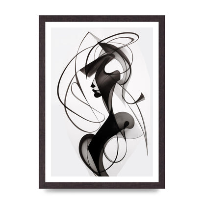 Continuous Line Black and White Sketch