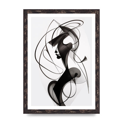 Continuous Line Black and White Sketch