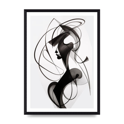 Continuous Line Black and White Sketch