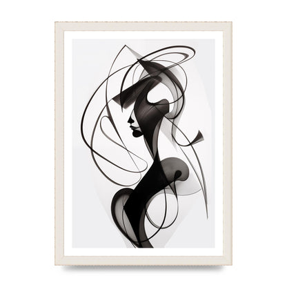 Continuous Line Black and White Sketch
