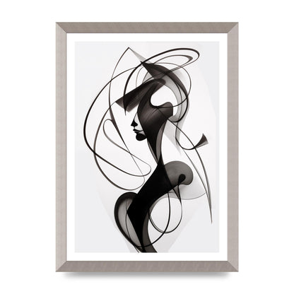 Continuous Line Black and White Sketch