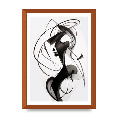 Continuous Line Black and White Sketch