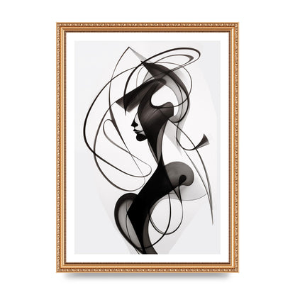 Continuous Line Black and White Sketch