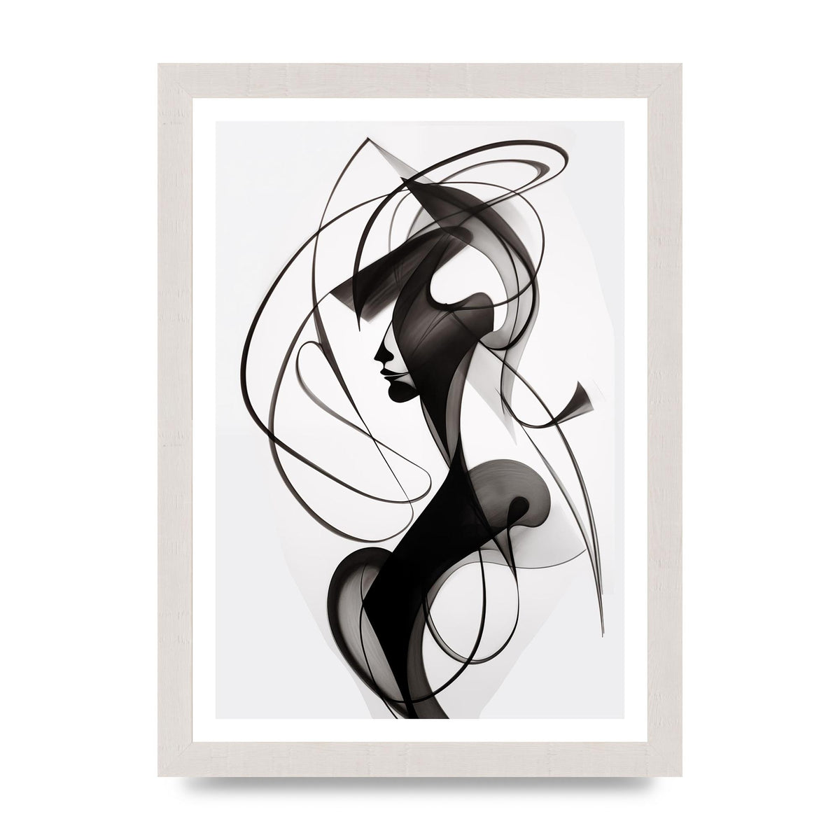 Continuous Line Black and White Sketch