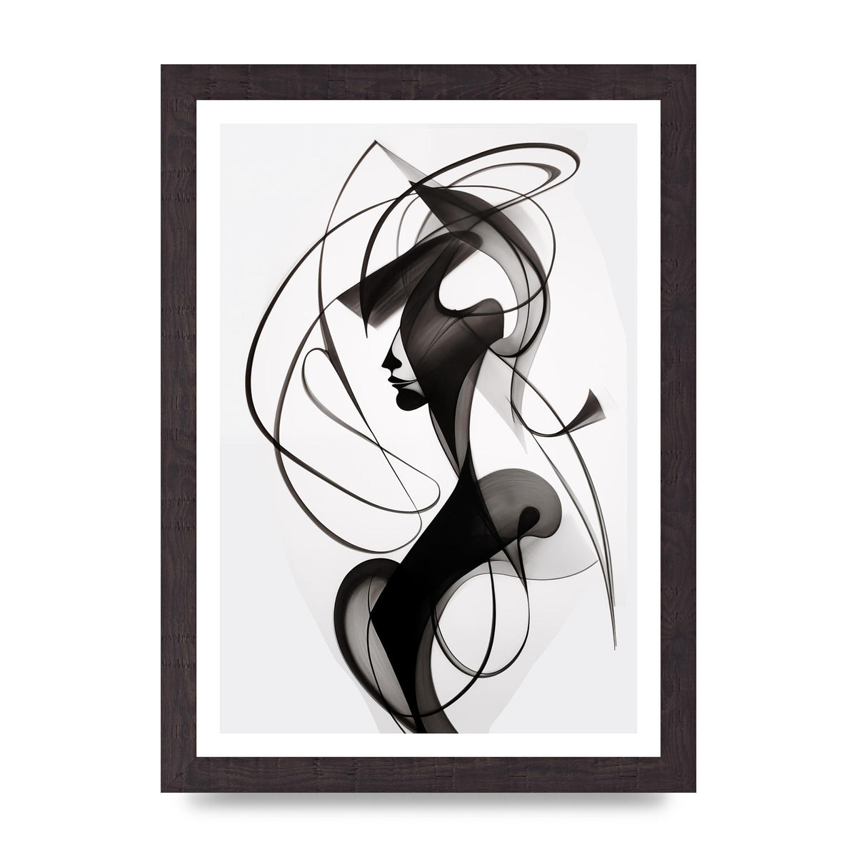 Continuous Line Black and White Sketch