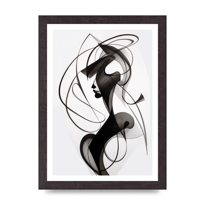 Continuous Line Black and White Sketch
