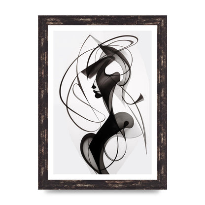 Continuous Line Black and White Sketch