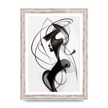 Continuous Line Black and White Sketch