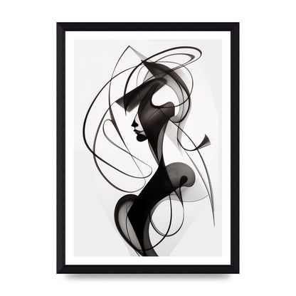 Continuous Line Black and White Sketch
