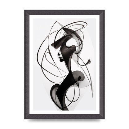 Continuous Line Black and White Sketch