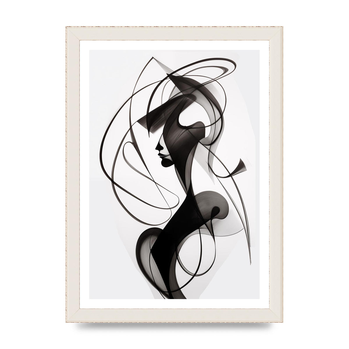 Continuous Line Black and White Sketch
