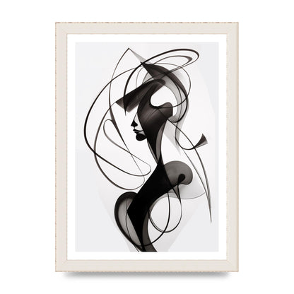 Continuous Line Black and White Sketch