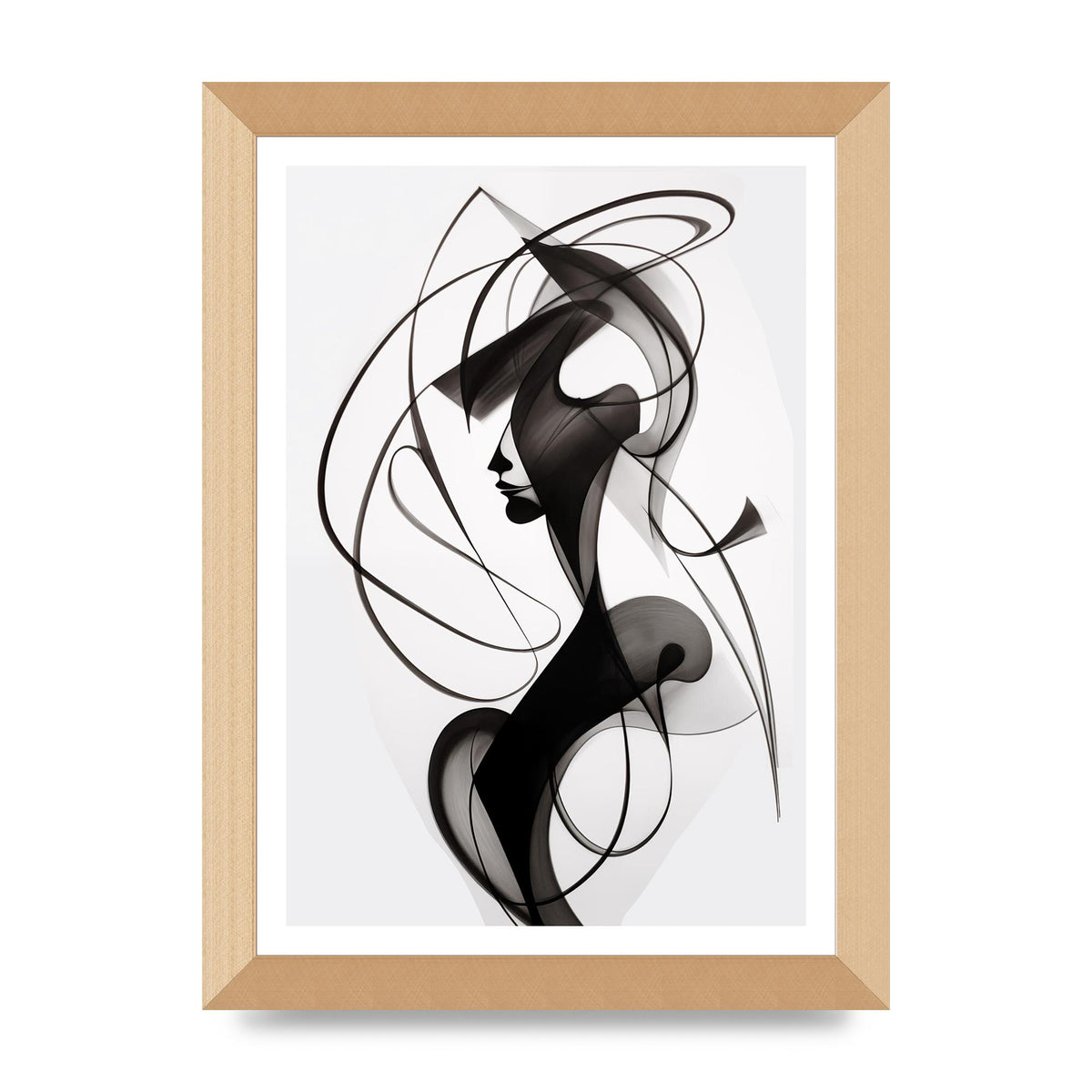 Continuous Line Black and White Sketch