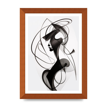 Continuous Line Black and White Sketch