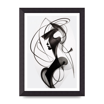 Continuous Line Black and White Sketch