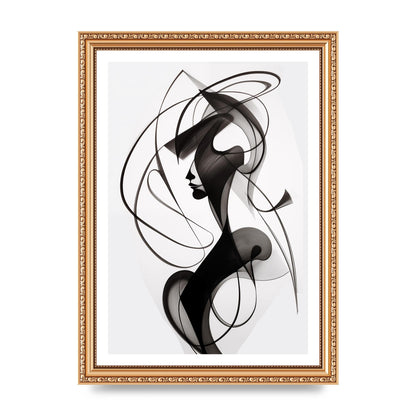 Continuous Line Black and White Sketch