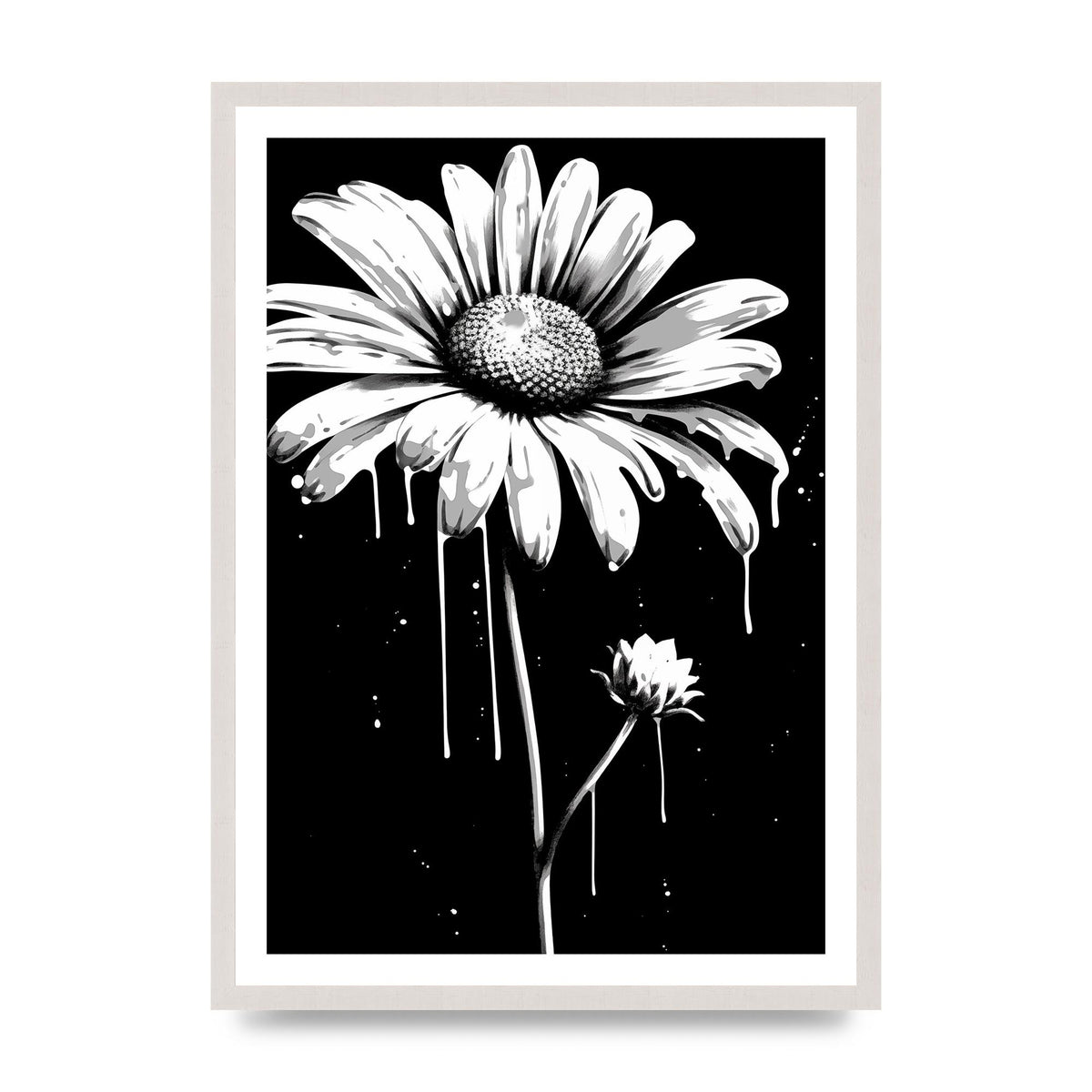 Vivid Daisy in Artistic Strokes