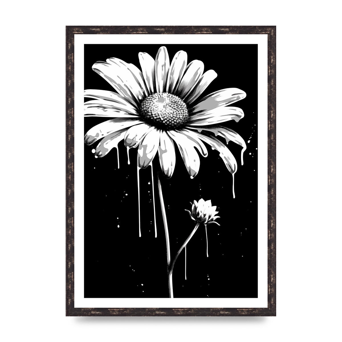 Vivid Daisy in Artistic Strokes