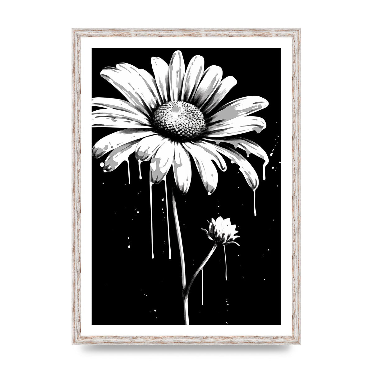 Vivid Daisy in Artistic Strokes