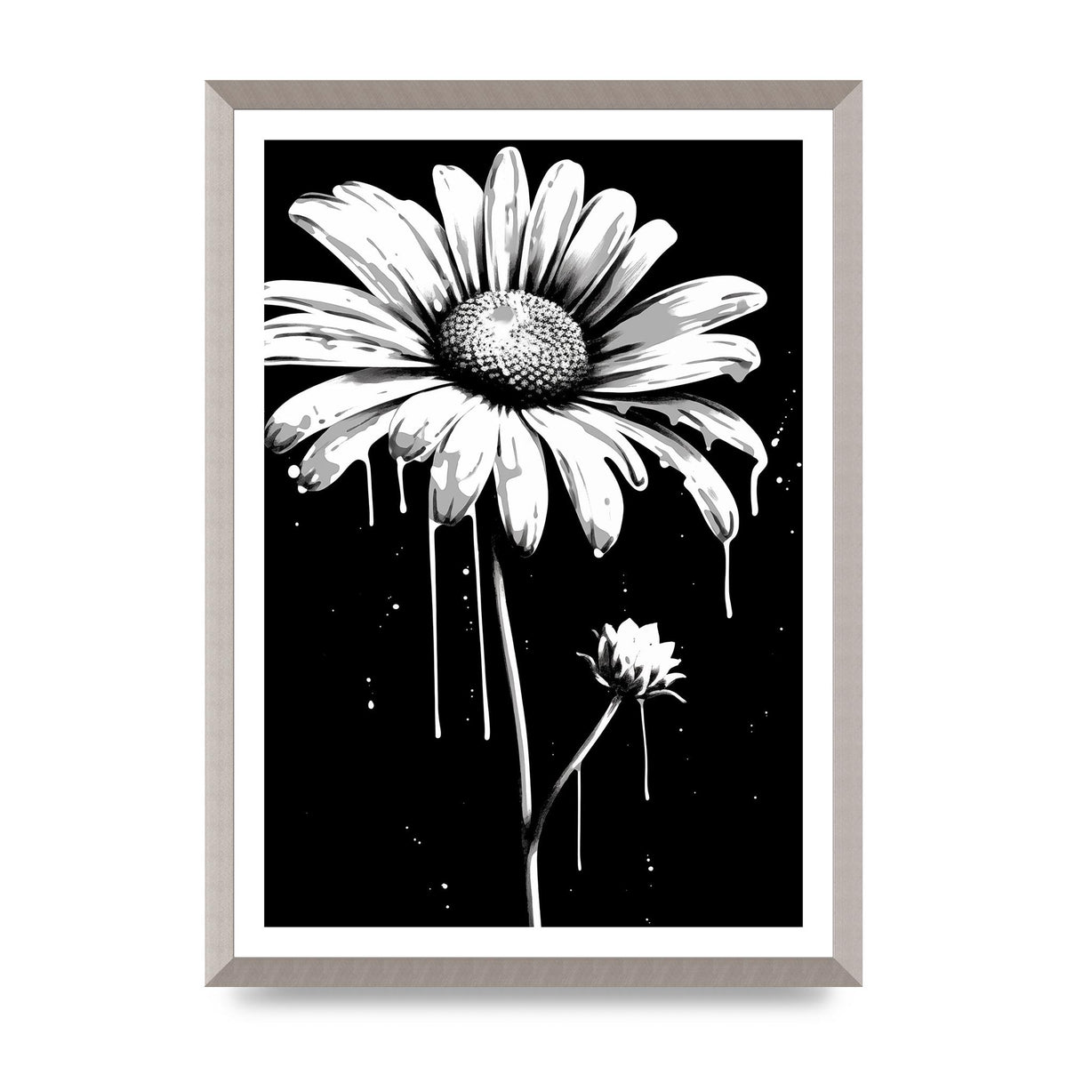 Vivid Daisy in Artistic Strokes