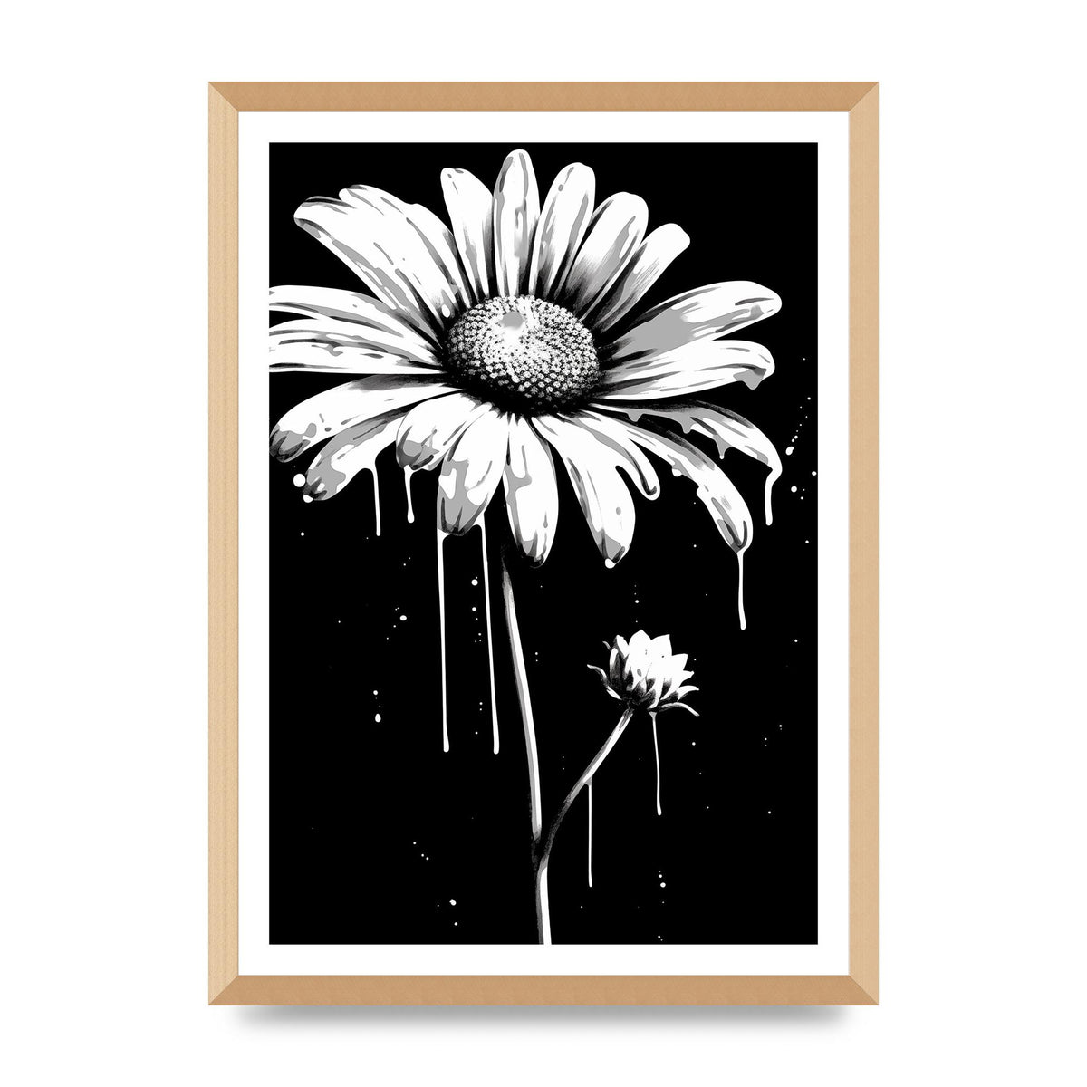 Vivid Daisy in Artistic Strokes