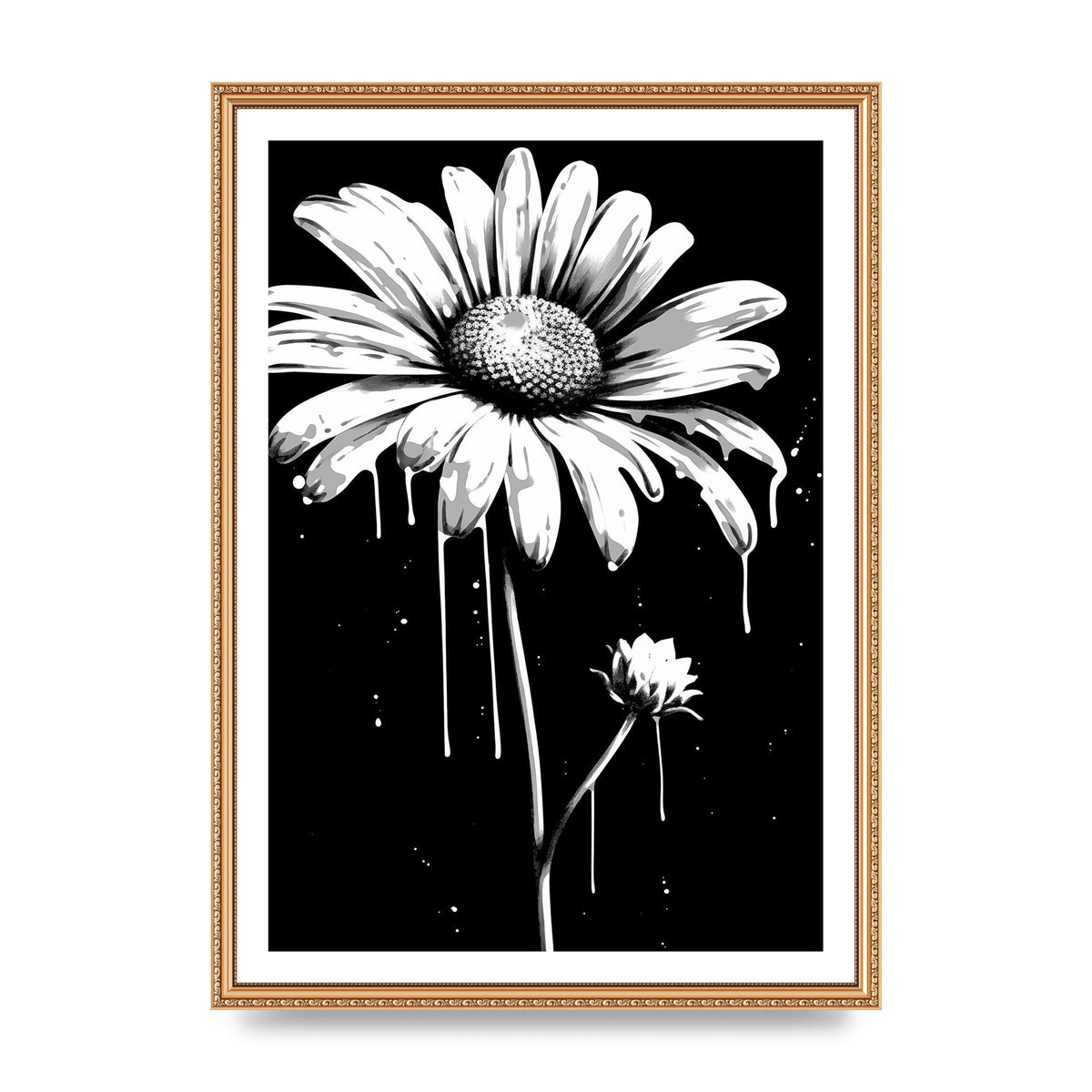 Vivid Daisy in Artistic Strokes