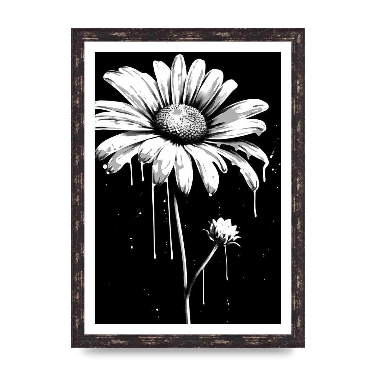Vivid Daisy in Artistic Strokes