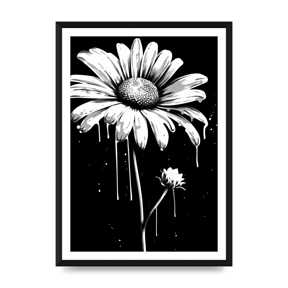 Vivid Daisy in Artistic Strokes