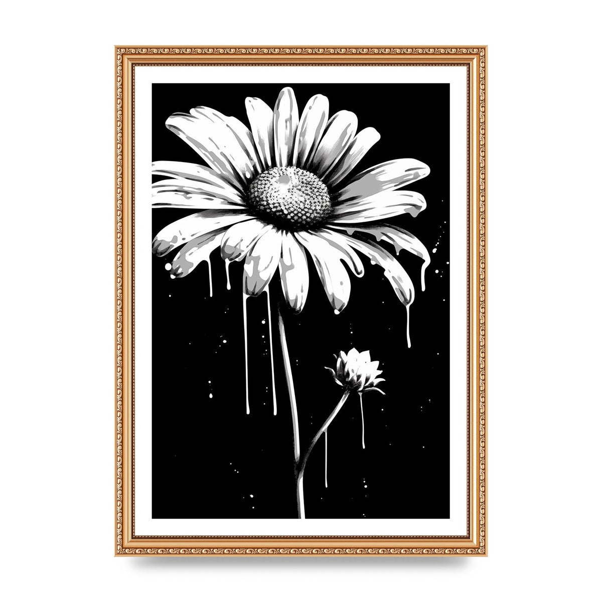 Vivid Daisy in Artistic Strokes