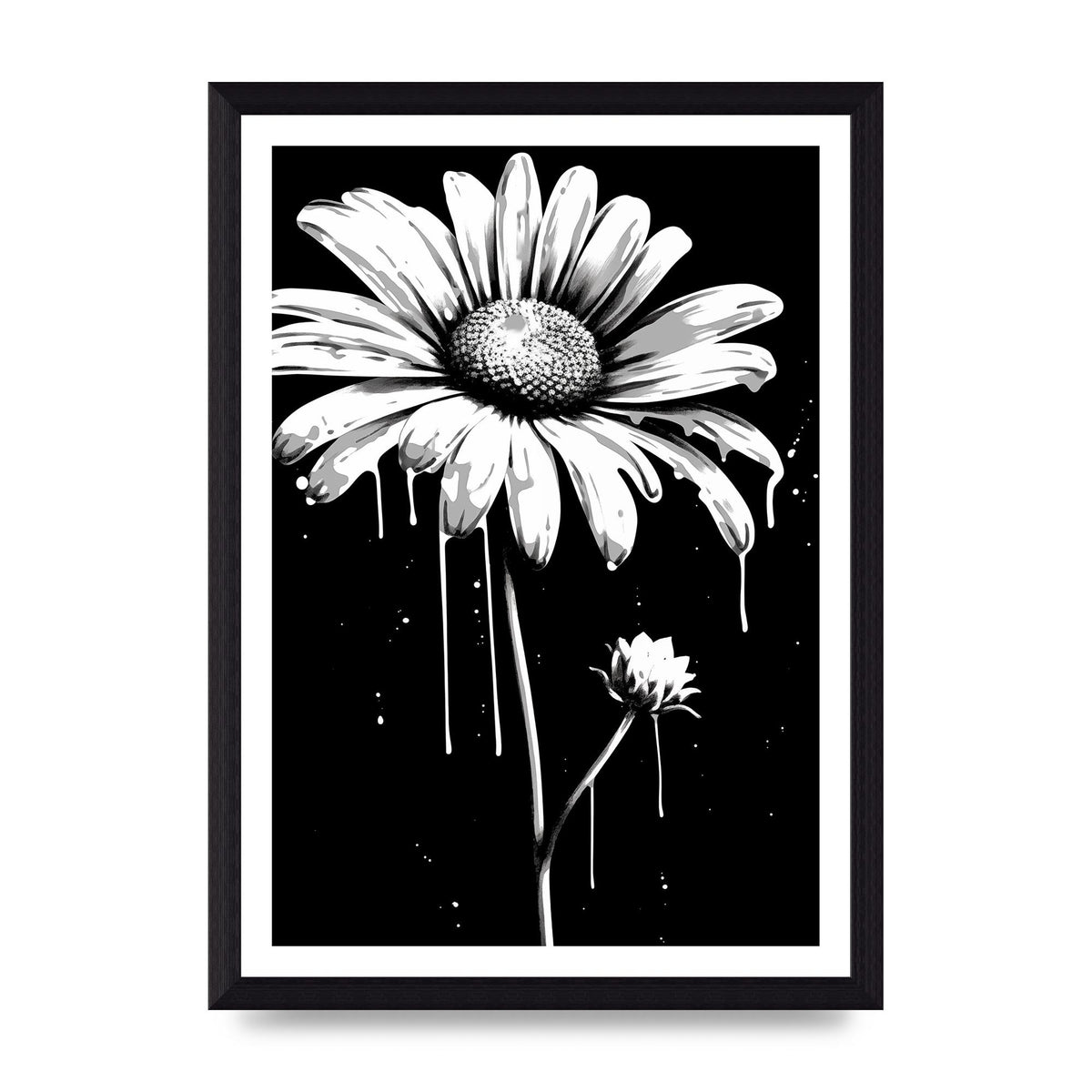 Vivid Daisy in Artistic Strokes