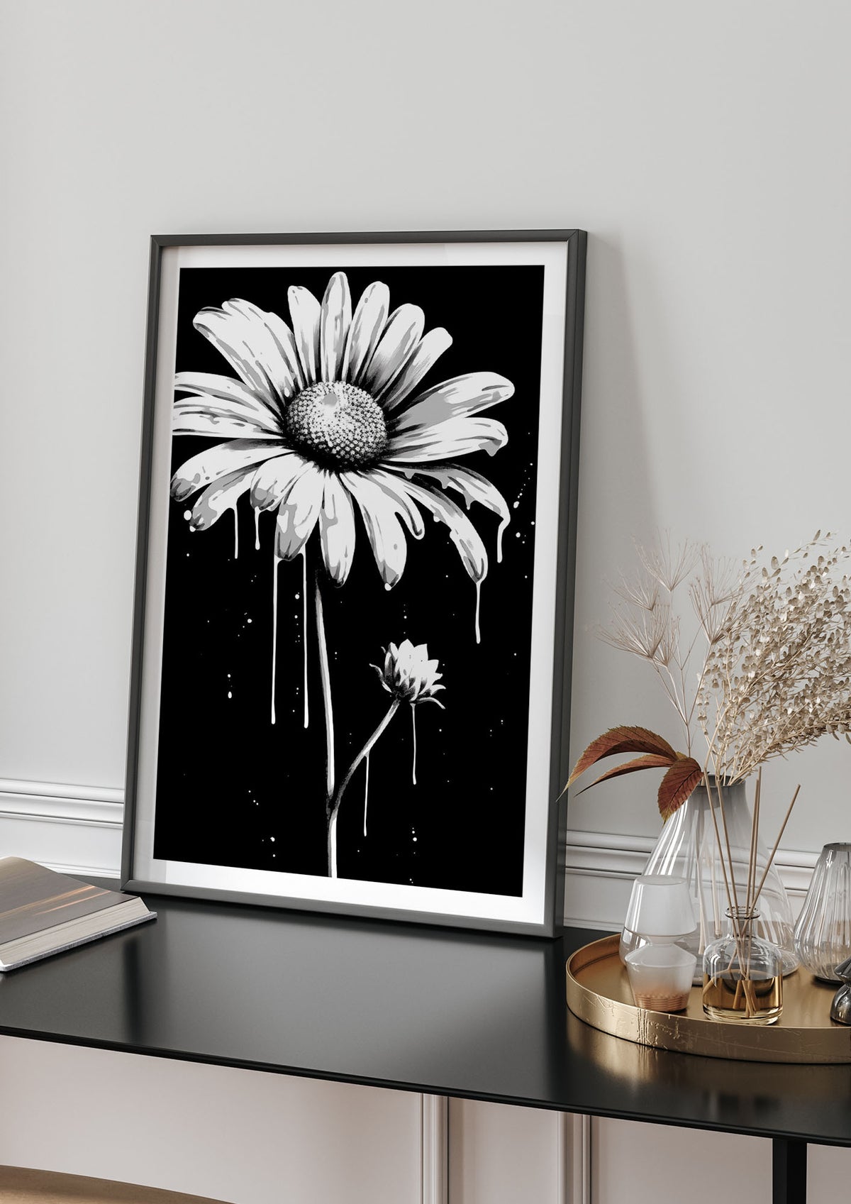 Vivid Daisy in Artistic Strokes