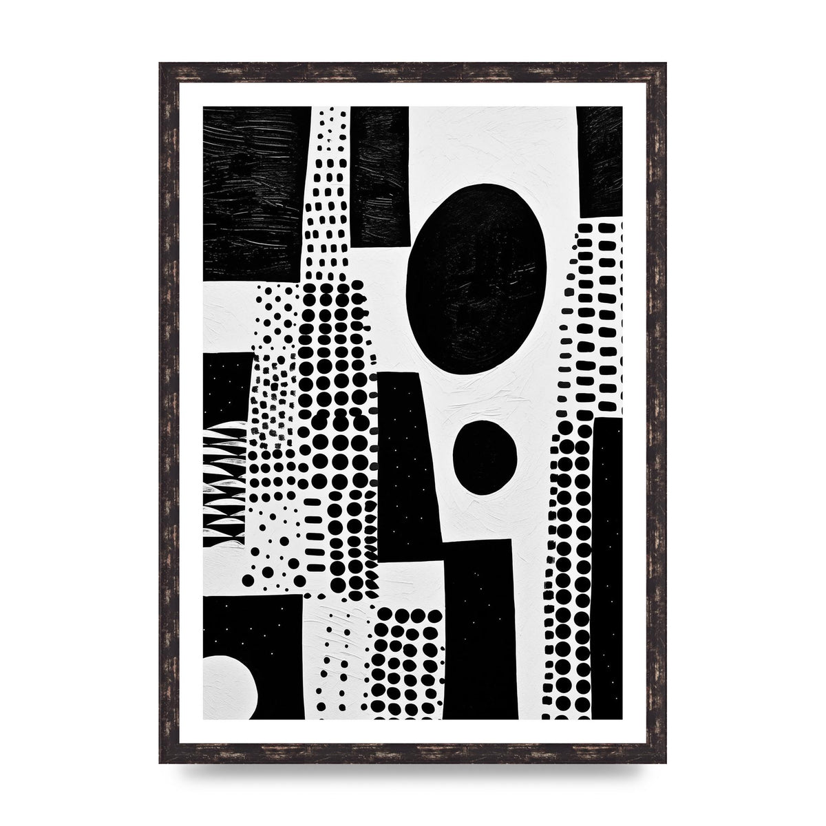 Monochromatic Abstract Minimalist Patterns